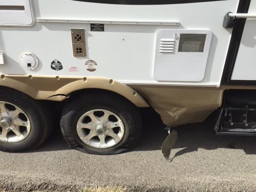 RV_DE-FENDER | Trailer Blowout Protection System | damaged fenders