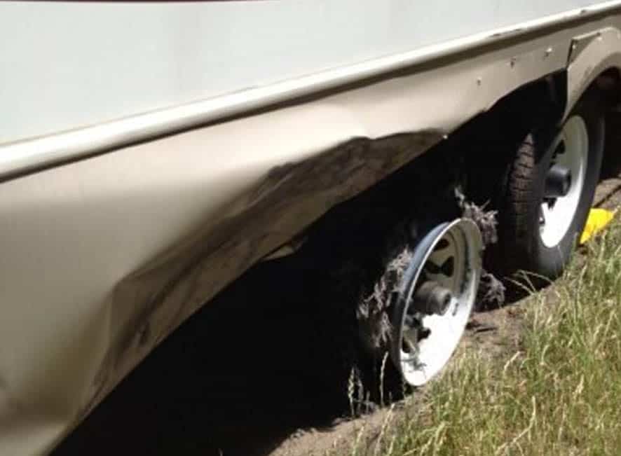 RV_DE-FENDER | Trailer Blowout Protection System | damaged fenders